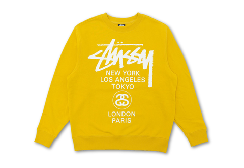  Stussy World Tour Sweater Honey 
