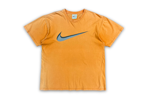  Vintage 90s Nike Big Center Swoosh Tee Orange 