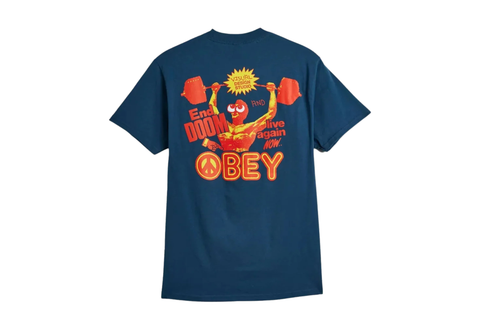  Obey Live Again Now Harbor Blue Tee 