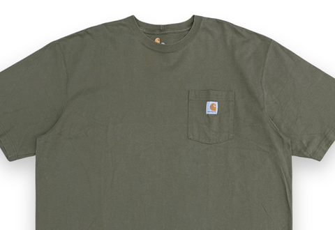  Carhartt Original Fit HeavyWeight Pocket Olive Green Tee 