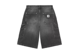  Carhartt WIP Women's Nixon Double Knee Black Grind Wash Short 