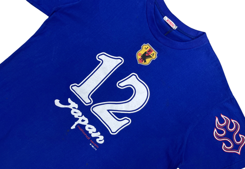  Vintage 90s Kirin Japan National Football Team Blue Jersey #12 