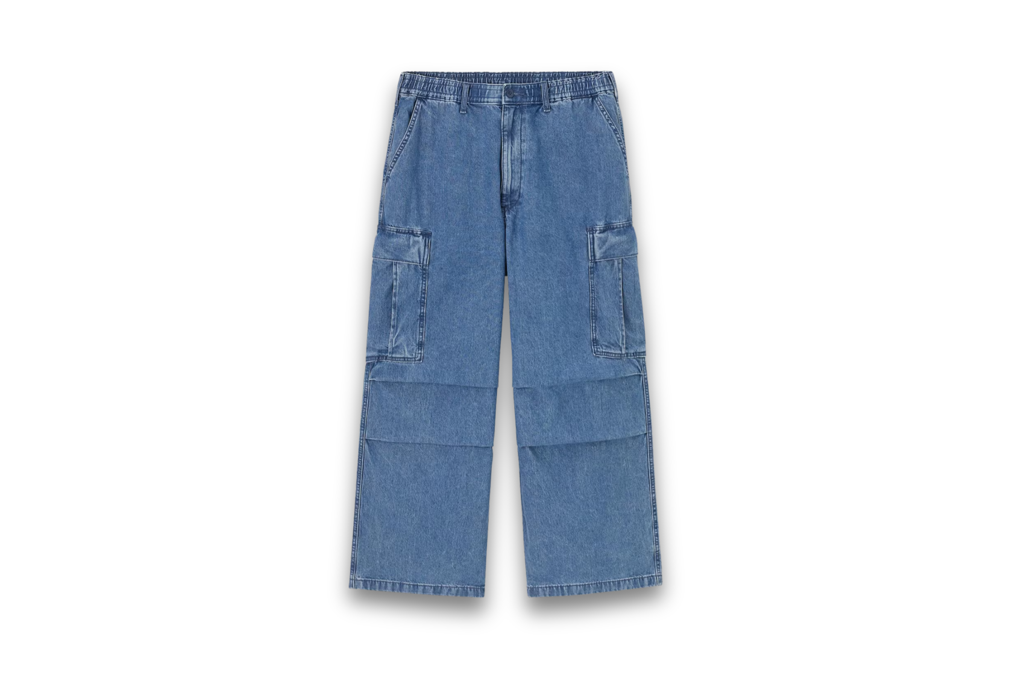  GU Japan Cargo Pants Washed Denim 