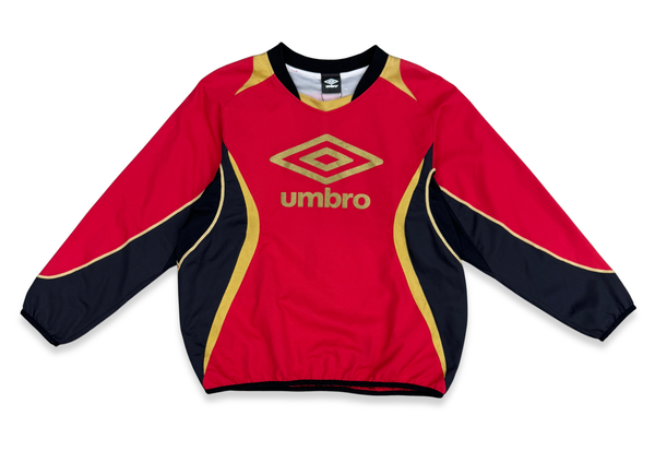  Umbro Nylon Pullover Big Logo Long Sleeve Red 