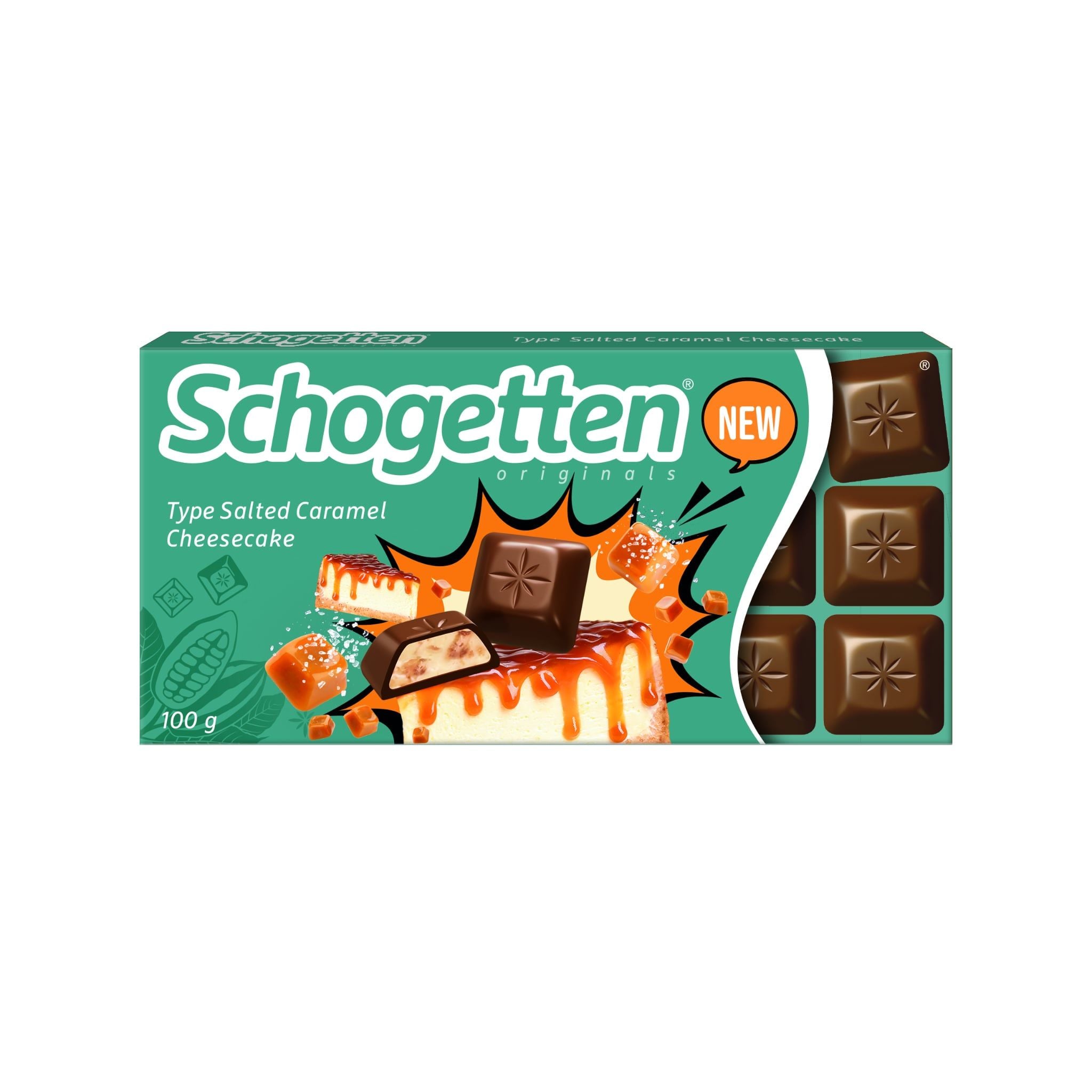  Socola SCHOGETTEN - Vị Cheesecake Caramel Muối - thanh 100g 