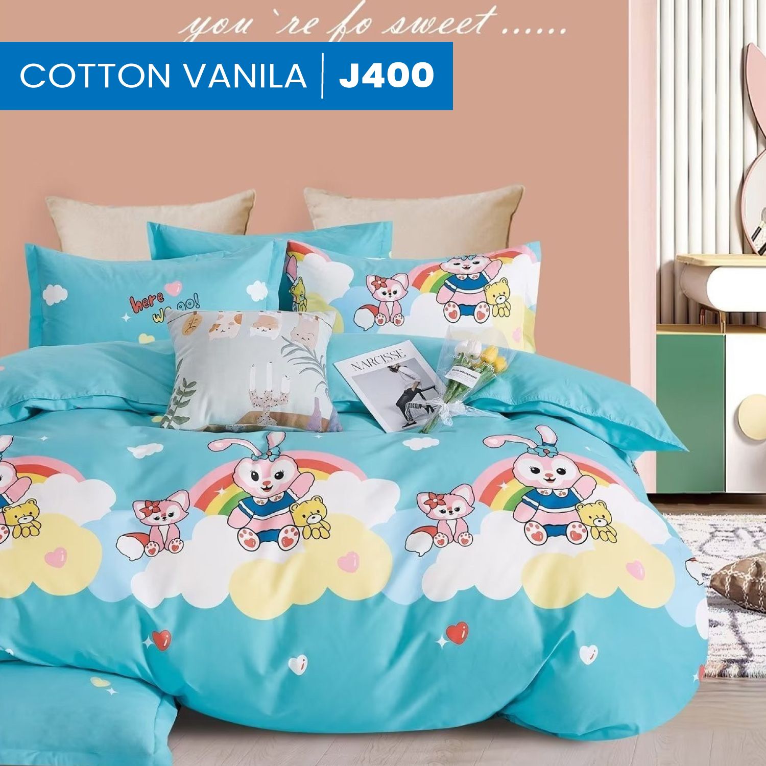  Vỏ Gối Lẻ Cotton Vanila 400 