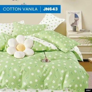  Bộ Ga Bọc Cotton Vanila (Vỏ Gối Không Lót Gòn) 643 