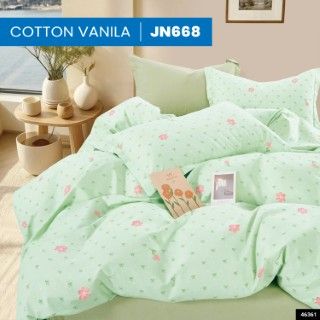  Bộ Ga Bọc Cotton Vanila (Vỏ Gối Không Lót Gòn) 668 