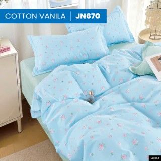  Bộ Ga Bọc Cotton Vanila (Vỏ Gối Không Lót Gòn) 670 