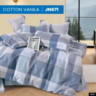  Bộ Ga Bọc Cotton Vanila (Vỏ Gối Không Lót Gòn) 671 