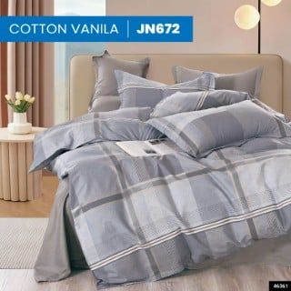 Bộ Ga Bọc Cotton Vanila (Vỏ Gối Không Lót Gòn) 672 