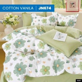  Bộ Ga Bọc Cotton Vanila (Vỏ Gối Không Lót Gòn) 674 
