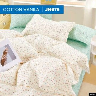  Bộ Ga Bọc Cotton Vanila (Vỏ Gối Không Lót Gòn) 676 