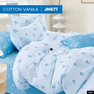  Bộ Ga Bọc Cotton Vanila (Vỏ Gối Không Lót Gòn) 677 