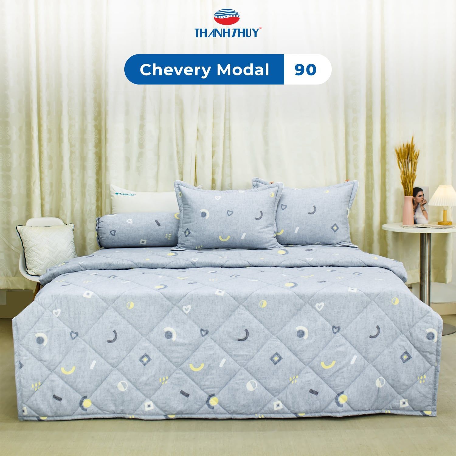  Vỏ Gối Lẻ Lụa Chevery Modal 90 