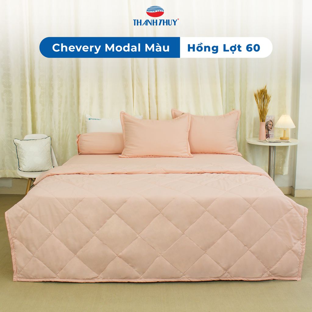  Chăn Lẻ Lụa Chevery Modal Màu Hồng Lợt (60) 