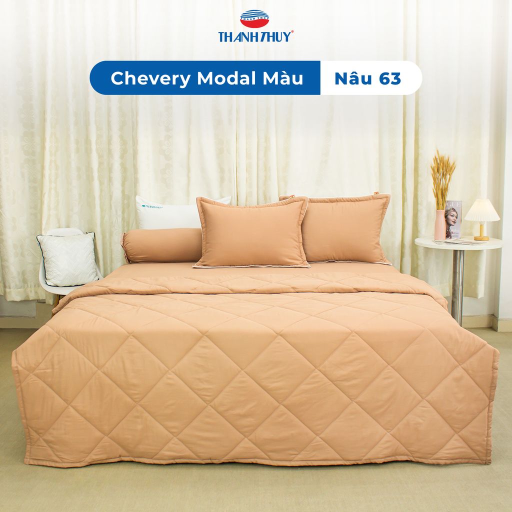  Chăn Lẻ Lụa Chevery Modal Màu Nâu (63) 
