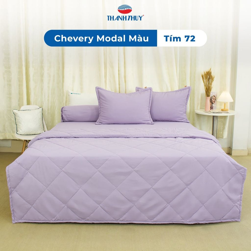  Chăn Lẻ Lụa Chevery Modal Màu Tím (72) 
