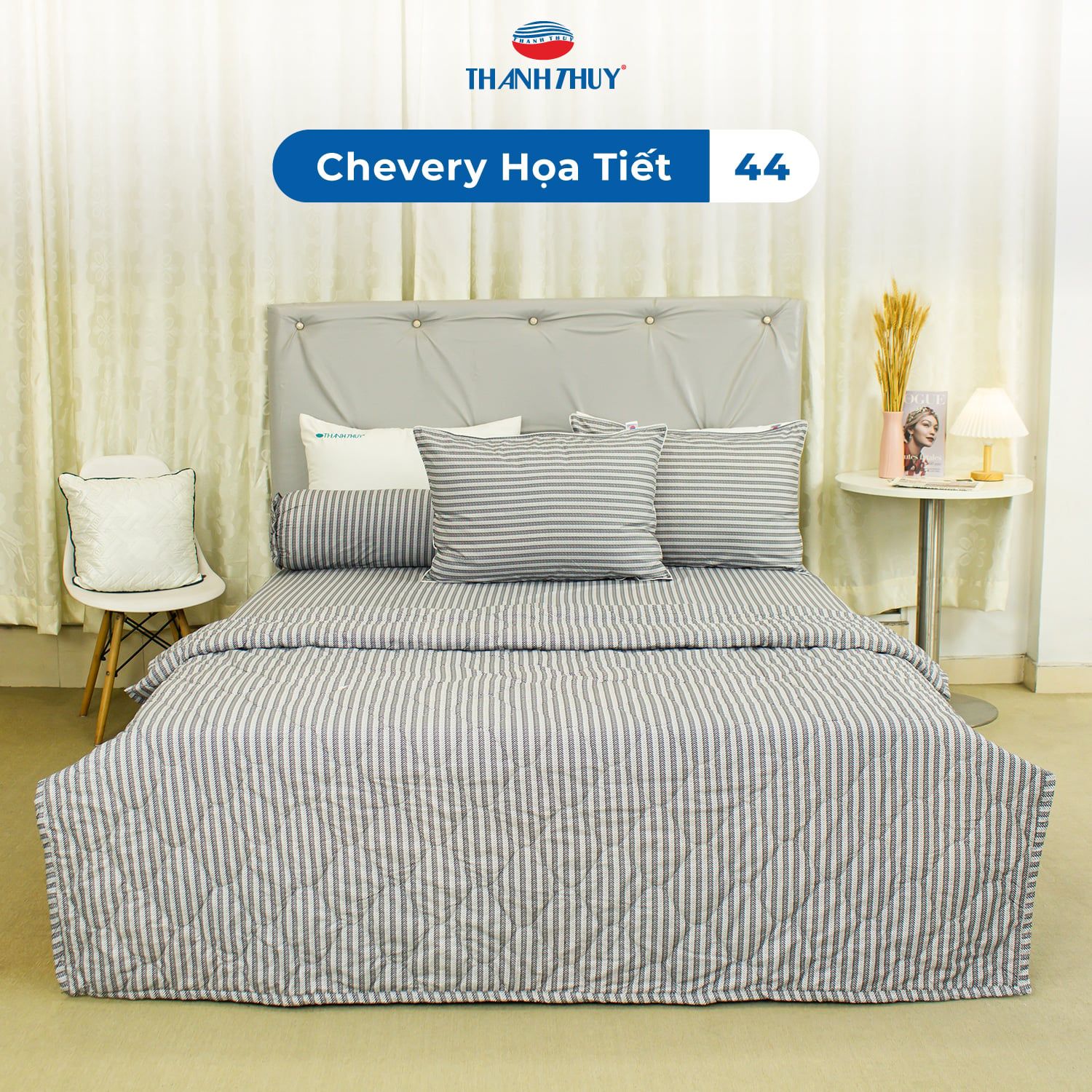  Bộ Ga Bọc Microfiber Chevery Họa Tiết 44 