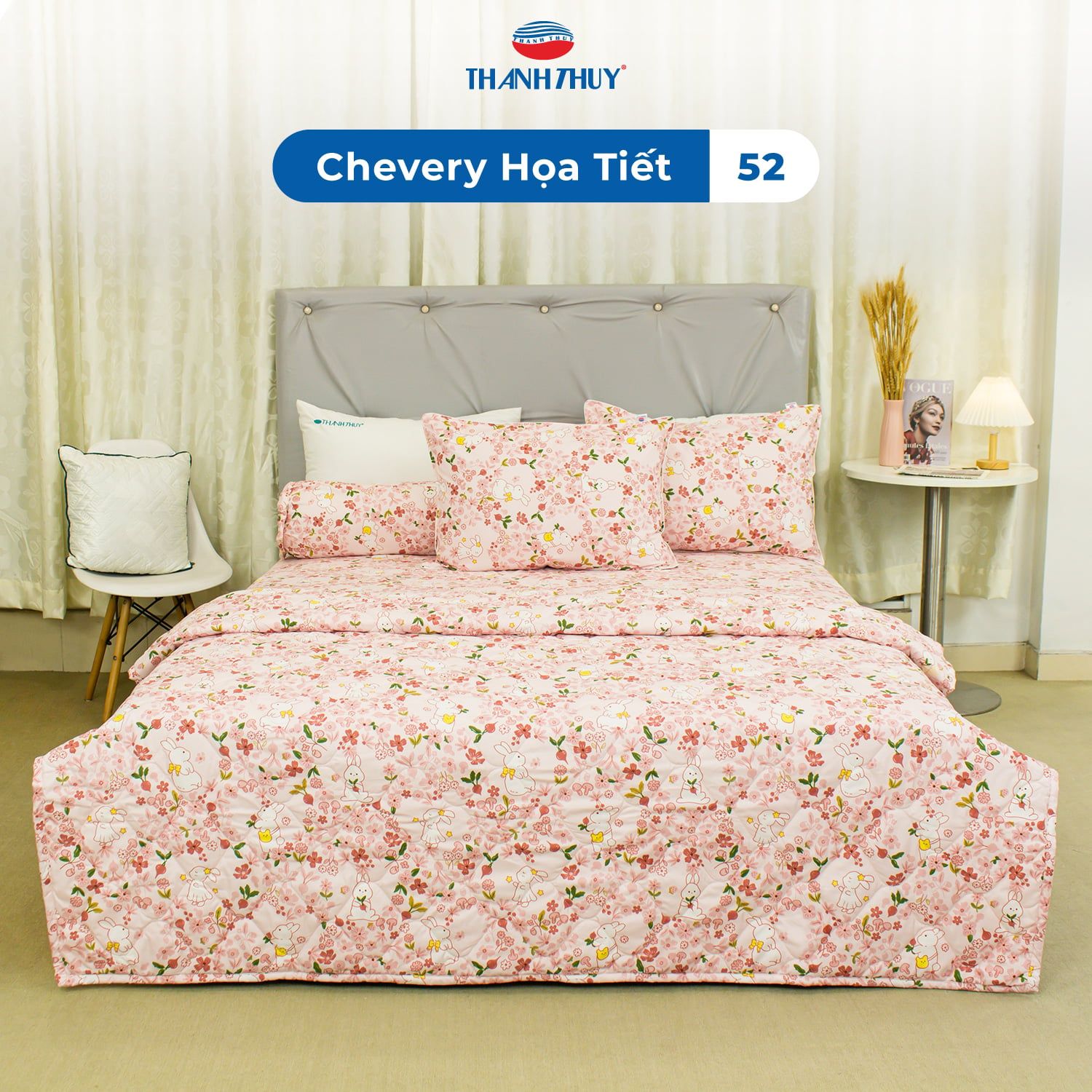  Bộ Ga Bọc Microfiber Chevery Họa Tiết 52 