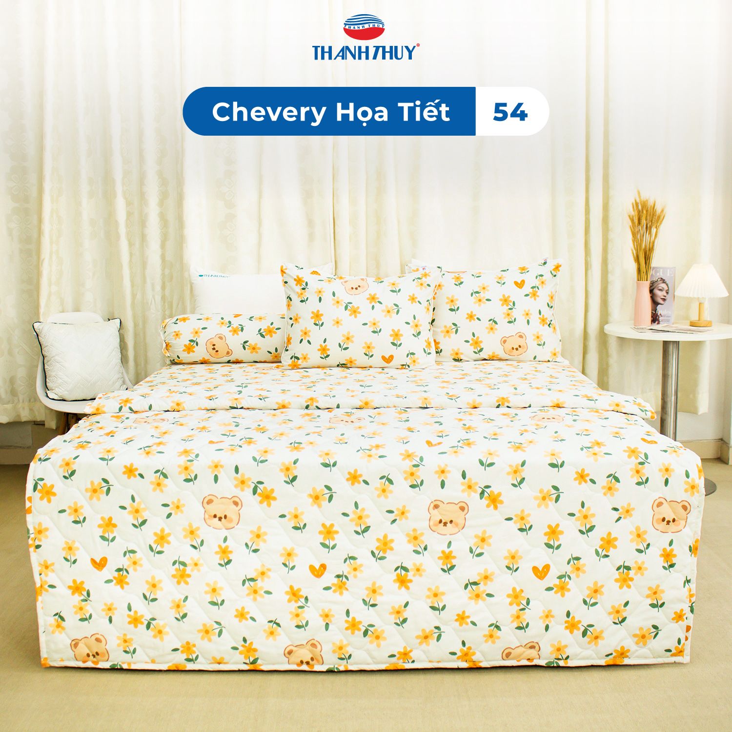  Vỏ Gối Lẻ Microfiber Chevery Họa Tiết 54 