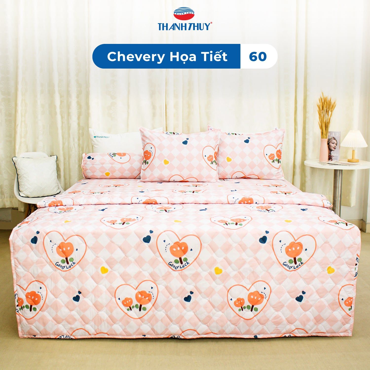  Ga Bọc Microfiber Chevery Họa Tiết 60 