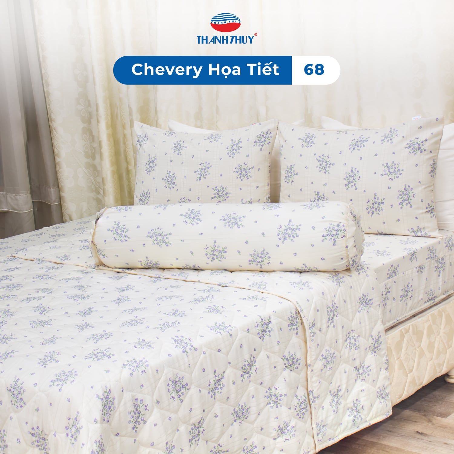  Chăn Lẻ Microfiber Chevery Họa Tiết 68 