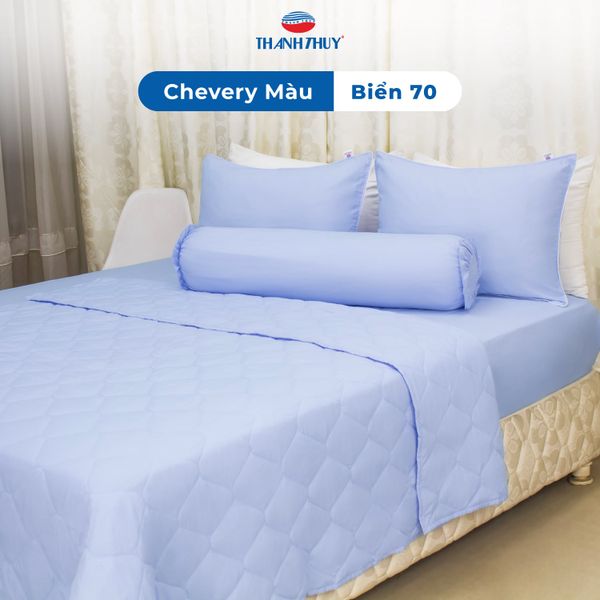  Bộ Ga Bọc Microfiber Chevery Màu Biển (70) 