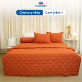  Chăn Lẻ Microfiber Chevery Màu Cam Đậm (1) 