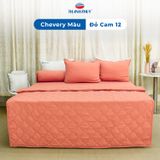  Chăn Lẻ Microfiber Chevery Màu Đỏ Cam (12) 