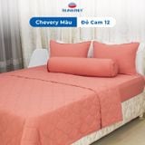  Chăn Lẻ Microfiber Chevery Màu Đỏ Cam (12) 
