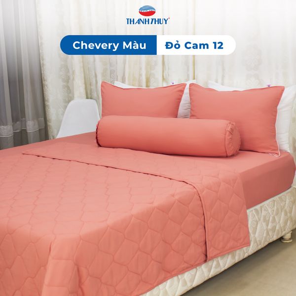  Chăn Lẻ Microfiber Chevery Màu Đỏ Cam (12) 