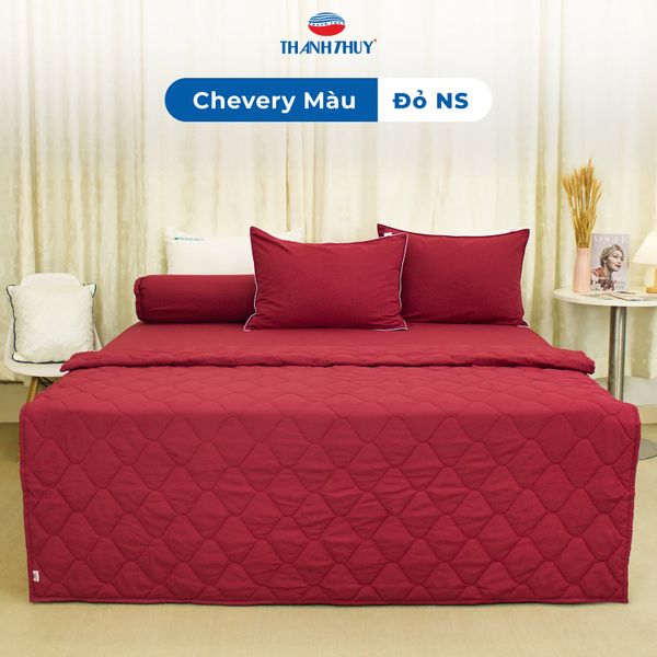  Bộ Ga Bọc Microfiber Chevery Màu Đỏ (NS) 