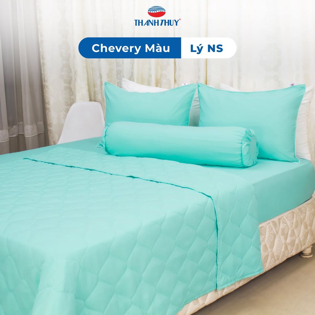  Bộ Ga Bọc Microfiber Chevery Màu Lý (NS) 