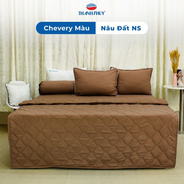  Vỏ Gối Lẻ Microfiber Chevery Màu Nâu Đất (NS) 