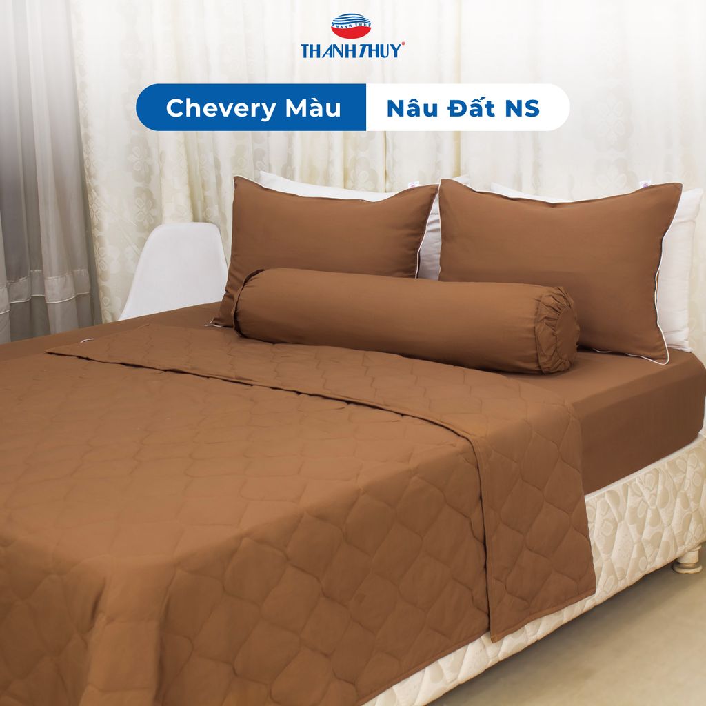  Vỏ Gối Lẻ Microfiber Chevery Màu Nâu Đất (NS) 