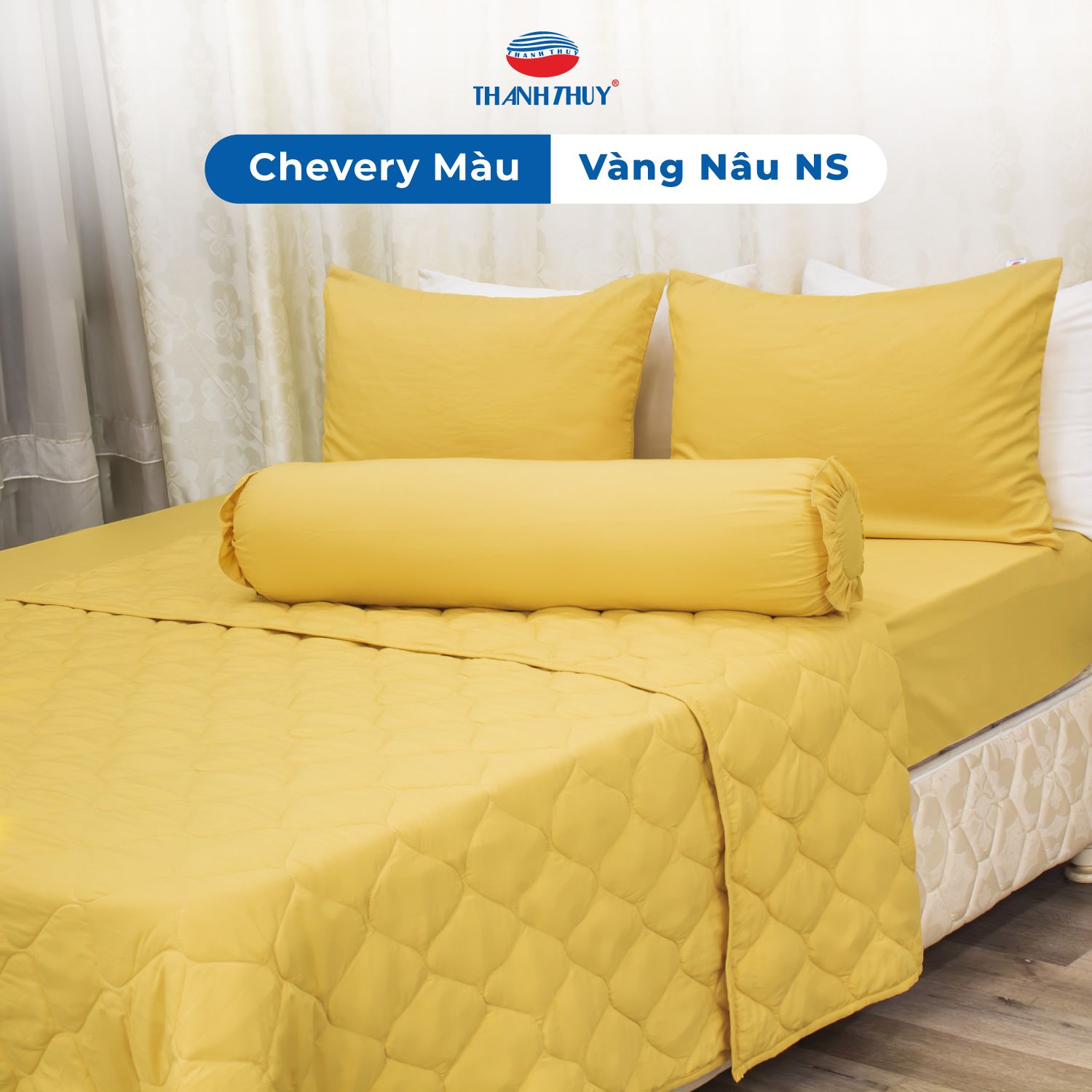  Ga Bọc Microfiber Chevery Màu Vàng Nâu (NS) 