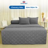  Chăn Lẻ Microfiber Chevery Màu Xám Đậm (14) 