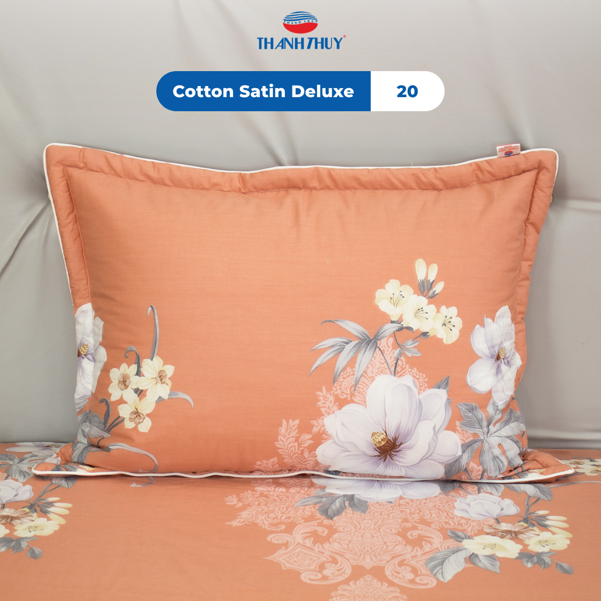  Vỏ Gối Lẻ Cotton Satin Deluxe 20 