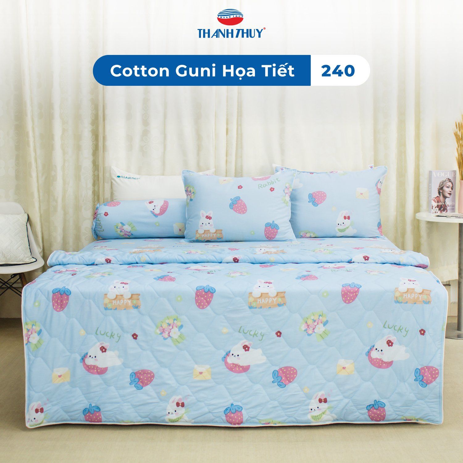  Bộ Ga Bọc Cotton Guni Họa Tiết 240 