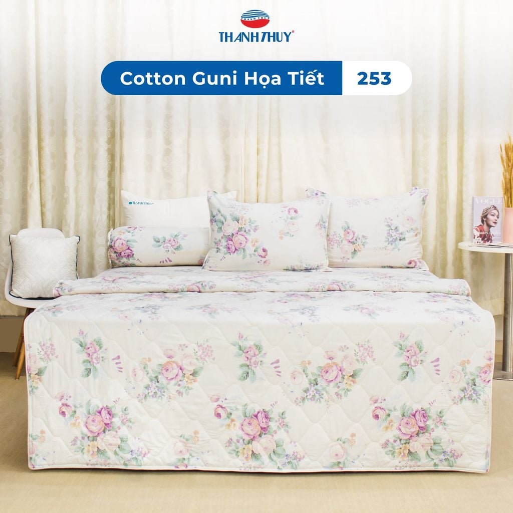  Bộ Ga Bọc Cotton Guni Họa Tiết 253 