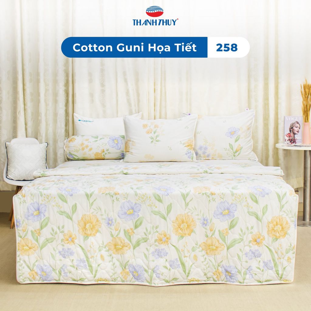  Bộ Ga Bọc Cotton Guni Họa Tiết 258 