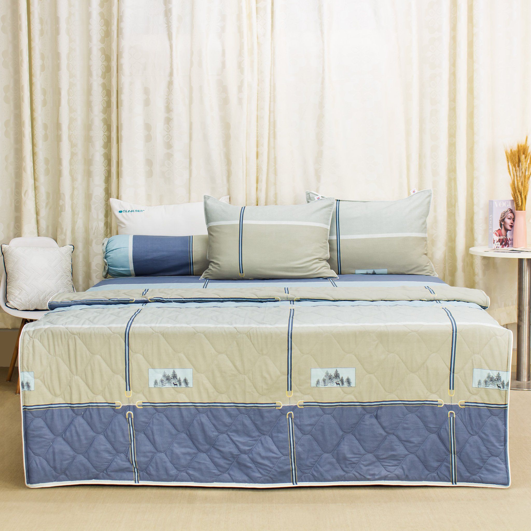  Bộ Ga Bọc Cotton Guni Họa Tiết 38 