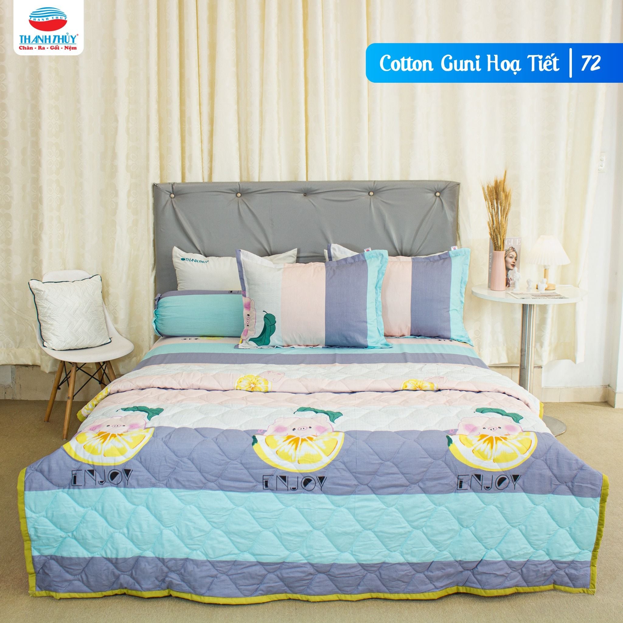  Bộ Ga Bọc Cotton Guni Họa Tiết 72 