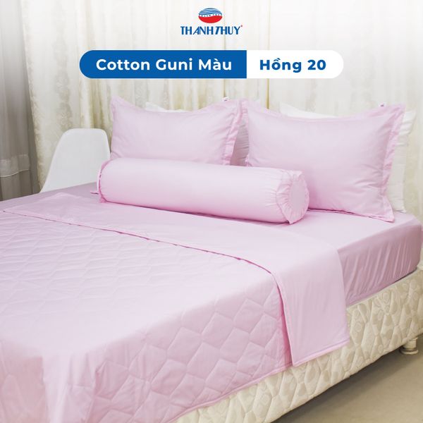  Bộ Ga Bọc Cotton Guni Màu Hồng (20) 