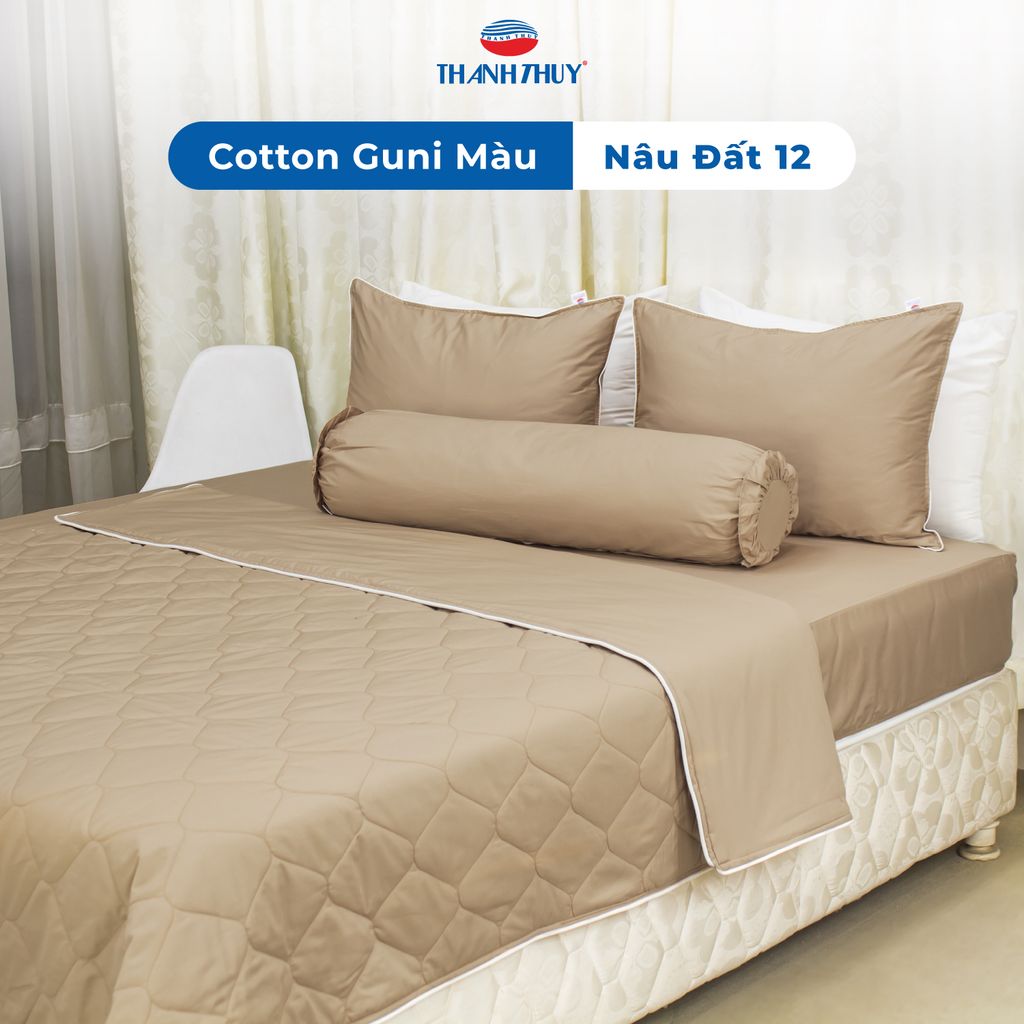 Bộ Ga Bọc Cotton Guni Màu Nâu Đất (12) 