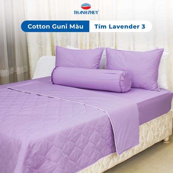  Bộ Ga Bọc Cotton Guni Màu Tím Lavender (3) 