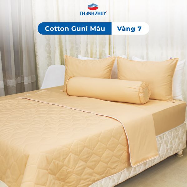  Bộ Ga Bọc Cotton Guni Màu Vàng (7) 