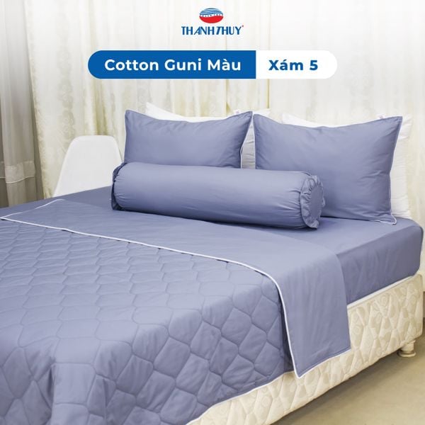  Bộ Ga Bọc Cotton Guni Màu Xám (5) 