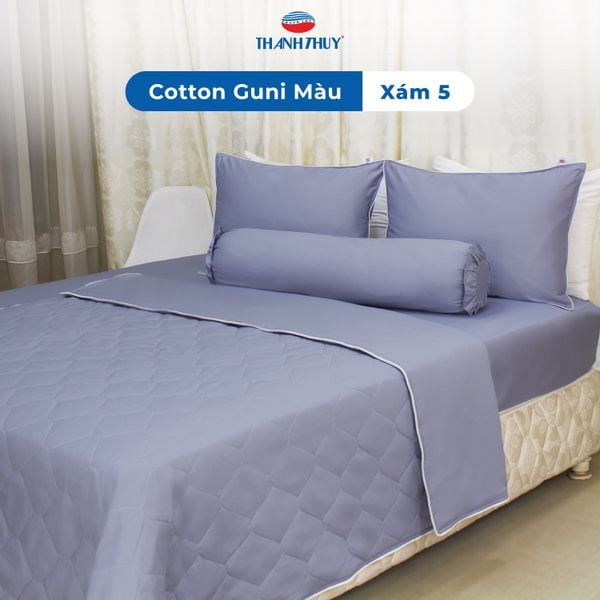  Chăn Lẻ Cotton Guni Màu Xám (5) 